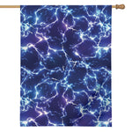 Blue And Purple Lightning Print House Flag