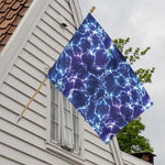 Blue And Purple Lightning Print House Flag