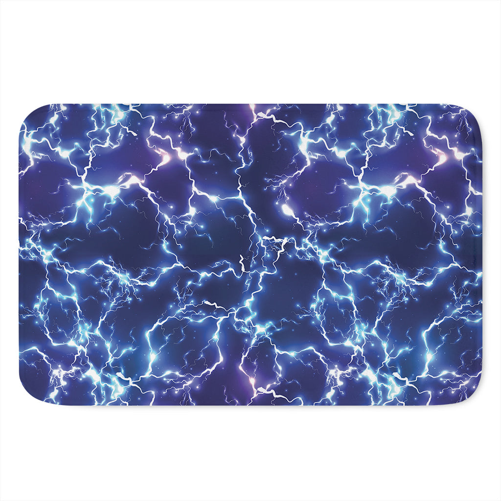 Blue And Purple Lightning Print Indoor Door Mat