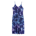 Blue And Purple Lightning Print Jersey Midi Cami Dress