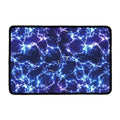 Blue And Purple Lightning Print Kitchen Mat