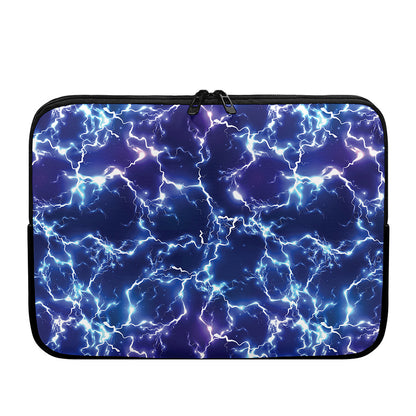 Blue And Purple Lightning Print Laptop Sleeve