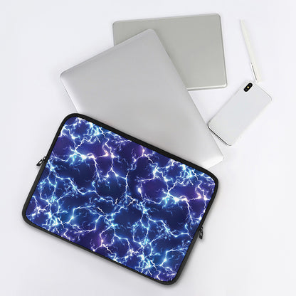 Blue And Purple Lightning Print Laptop Sleeve