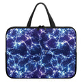 Blue And Purple Lightning Print Laptop Sleeve With Handle