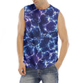 Blue And Purple Lightning Print Men's Fitness Tank Top