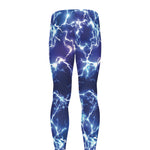 Blue And Purple Lightning Print Men's leggings