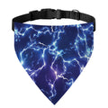 Blue And Purple Lightning Print Over The Collar Dog Bandana