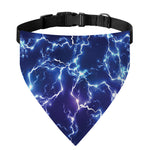 Blue And Purple Lightning Print Over The Collar Dog Bandana