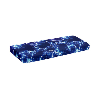 Blue And Purple Lightning Print Piano Keyboard Cover