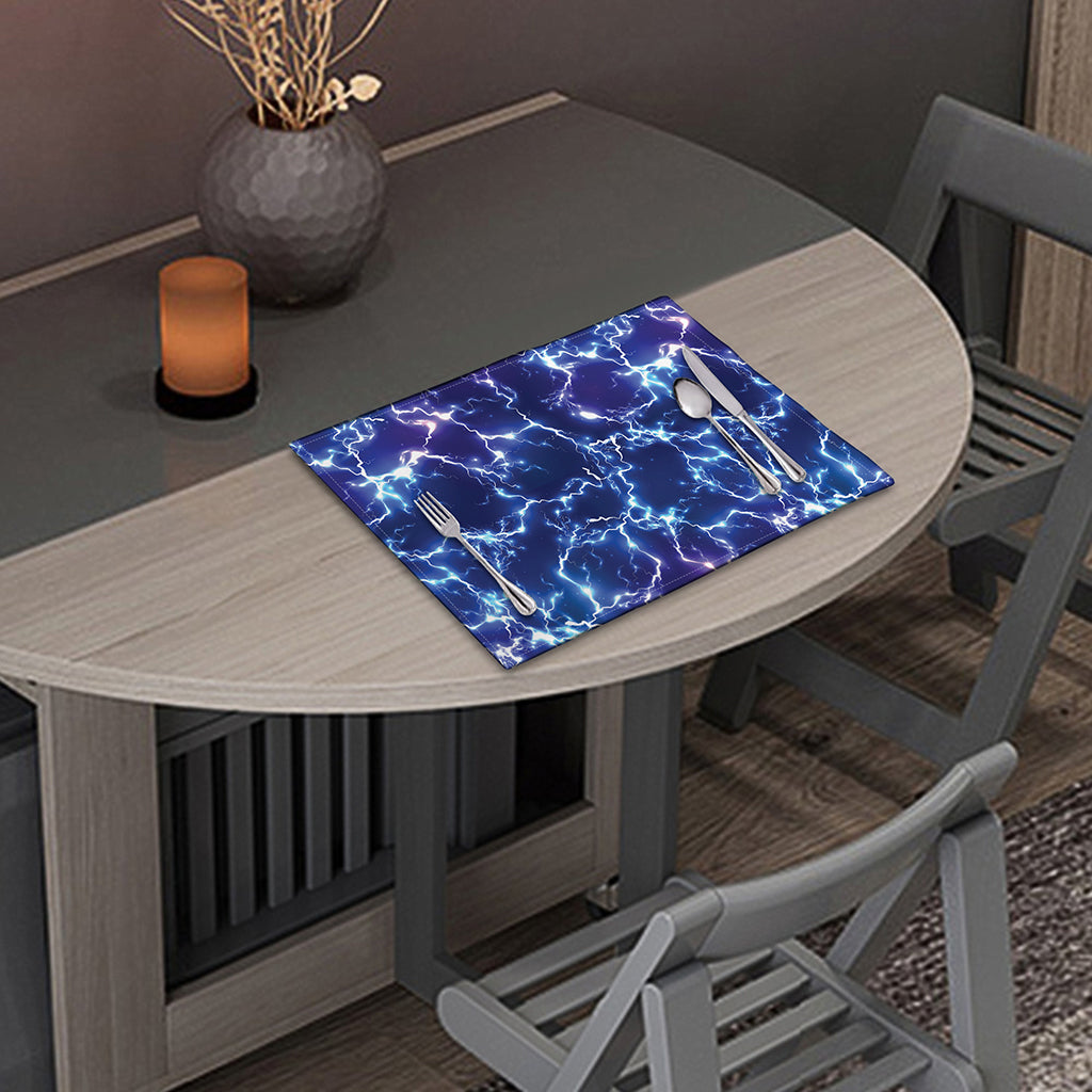 Blue And Purple Lightning Print Placemat
