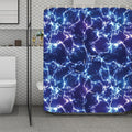 Blue And Purple Lightning Print Polyester Shower Curtain