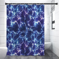 Blue And Purple Lightning Print Premium Shower Curtain