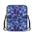 Blue And Purple Lightning Print Rectangular Crossbody Bag