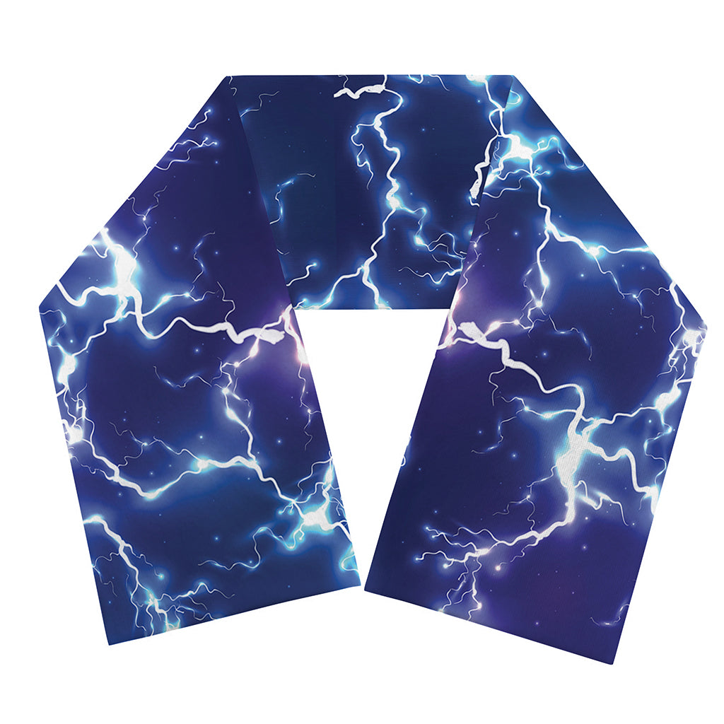 Blue And Purple Lightning Print Scarf