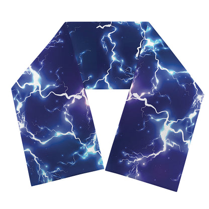 Blue And Purple Lightning Print Scarf