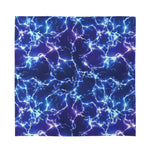 Blue And Purple Lightning Print Silk Bandana