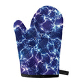 Blue And Purple Lightning Print Single Oven Mitt