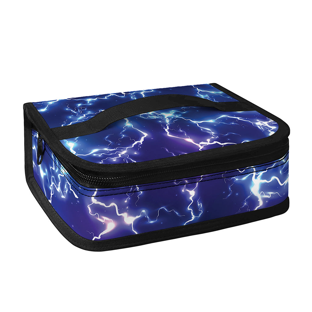 Blue And Purple Lightning Print Small Lunch Bag
