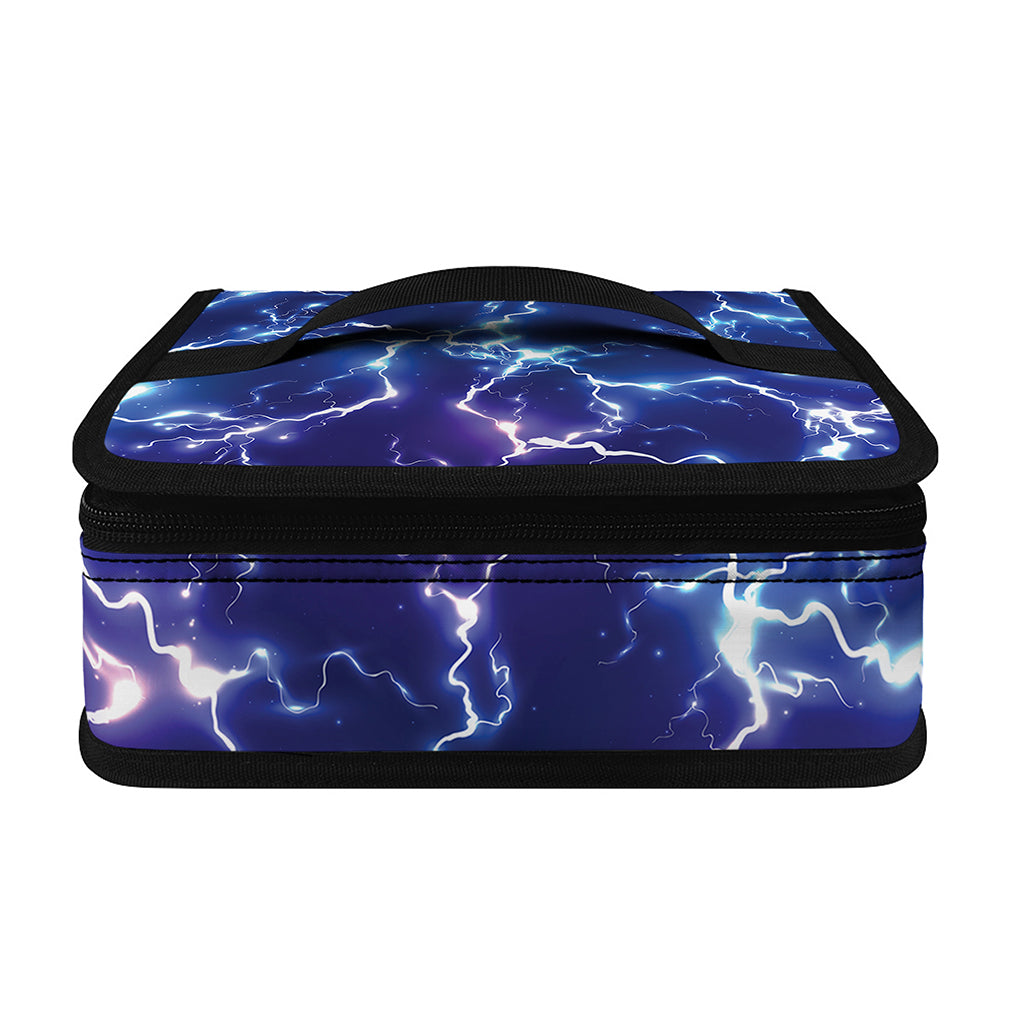 Blue And Purple Lightning Print Small Lunch Bag