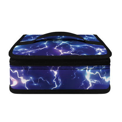 Blue And Purple Lightning Print Small Lunch Bag