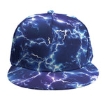 Blue And Purple Lightning Print Snapback Cap