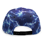 Blue And Purple Lightning Print Snapback Cap