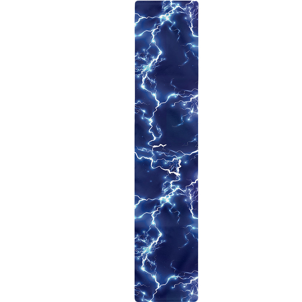 Blue And Purple Lightning Print Table Runner