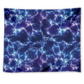 Blue And Purple Lightning Print Tapestry