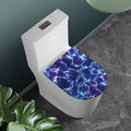 Blue And Purple Lightning Print Toilet Lid Cover