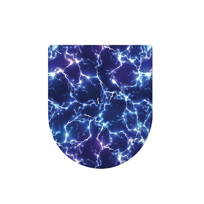 Blue And Purple Lightning Print Toilet Lid Cover