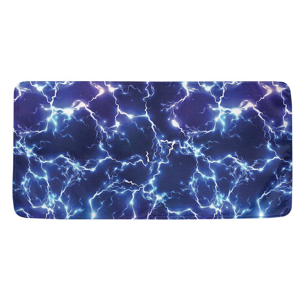 Blue And Purple Lightning Print Towel