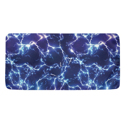 Blue And Purple Lightning Print Towel