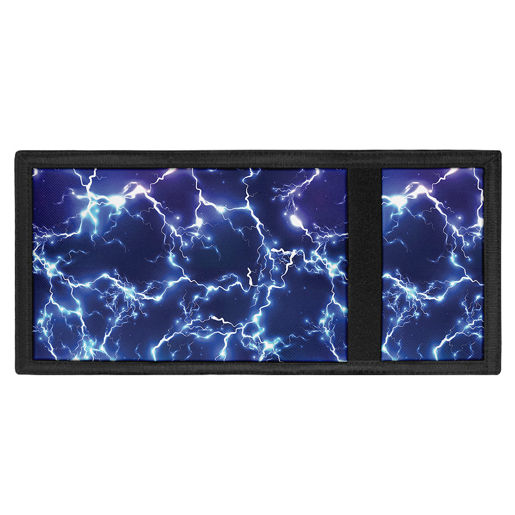 Blue And Purple Lightning Print Trifold Wallet