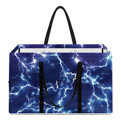 Blue And Purple Lightning Print Utility Tote Bag