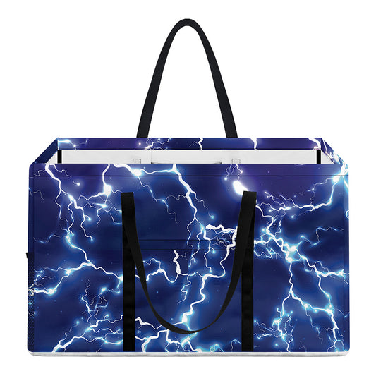 Blue And Purple Lightning Print Utility Tote Bag