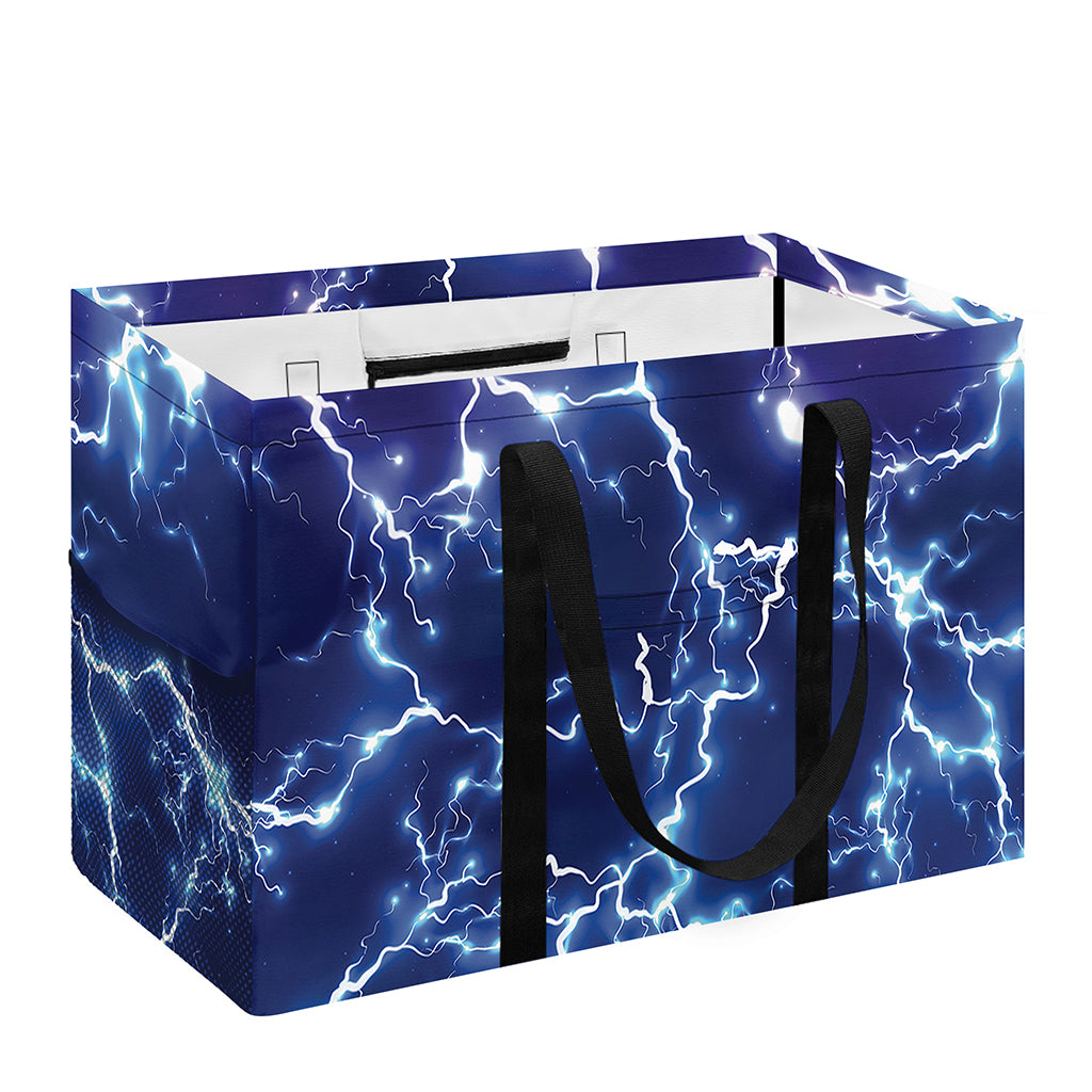 Blue And Purple Lightning Print Utility Tote Bag
