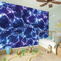 Blue And Purple Lightning Print Wall Sticker