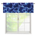 Blue And Purple Lightning Print Window Valance