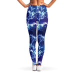 Blue And Purple Lightning Print Women's Leggings