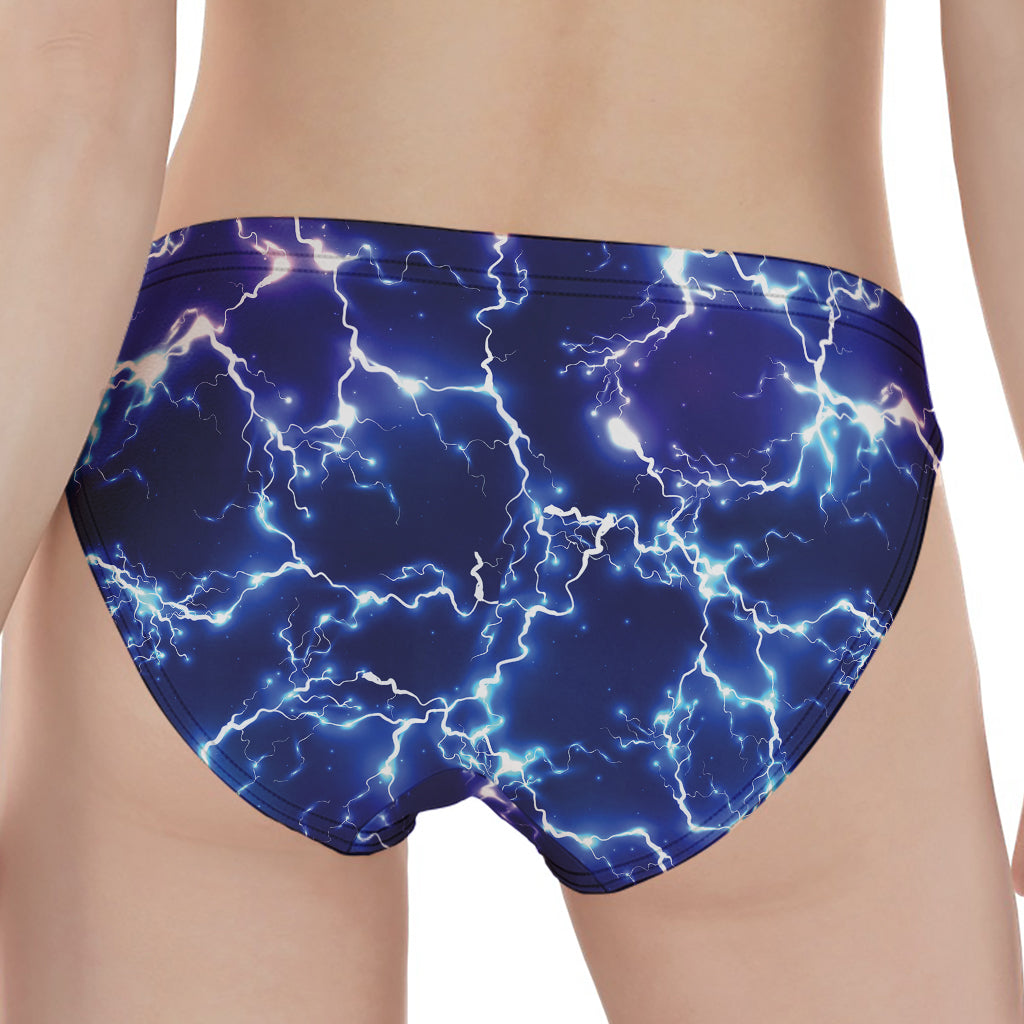 Blue And Purple Lightning Print Women's Panties