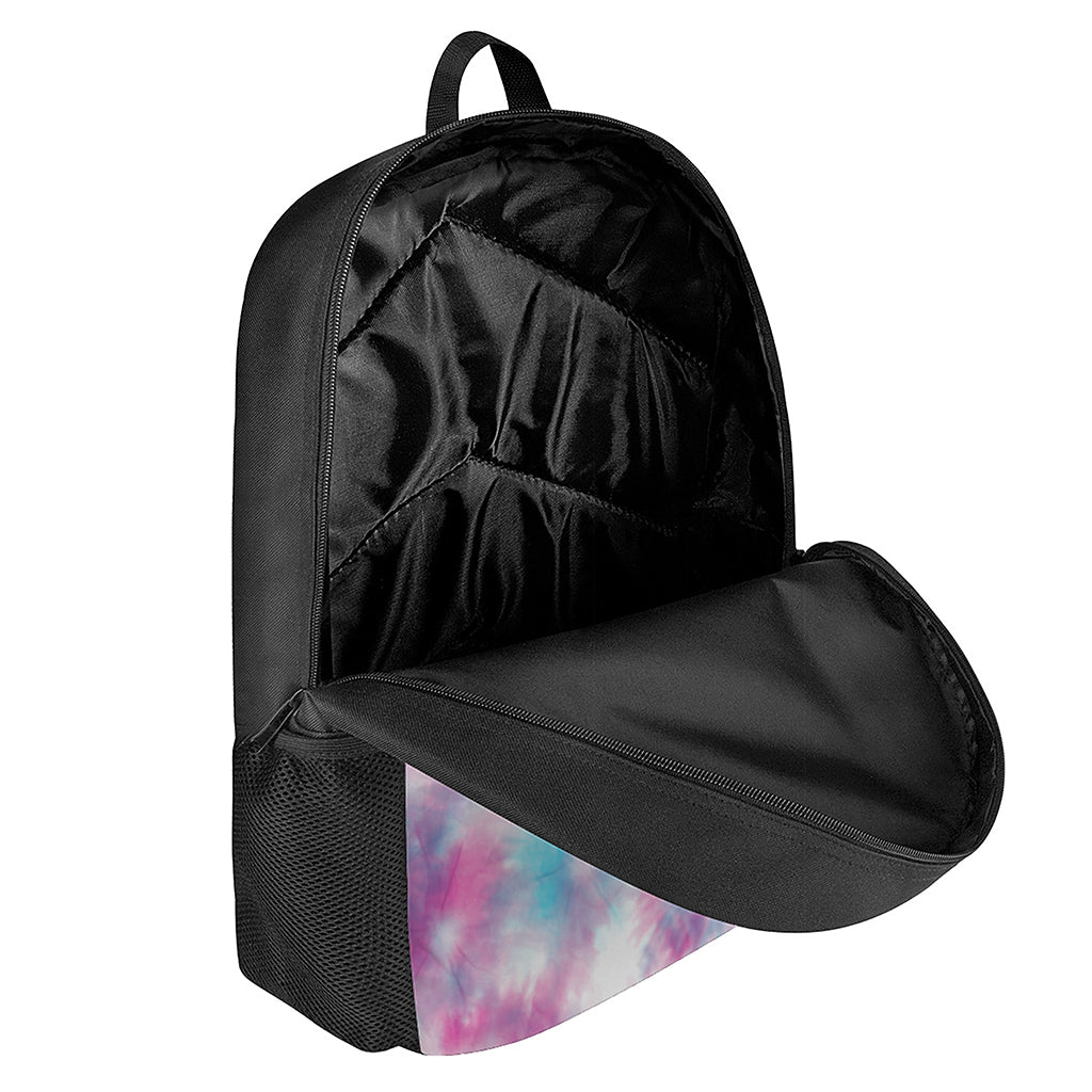 Blue And Purple Shibori Tie Dye Print 17 Inch Backpack