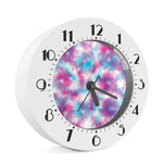 Blue And Purple Shibori Tie Dye Print Alarm Clock
