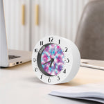 Blue And Purple Shibori Tie Dye Print Alarm Clock