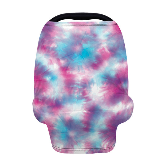 Blue And Purple Shibori Tie Dye Print Baby Seat Cover