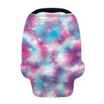 Blue And Purple Shibori Tie Dye Print Baby Seat Cover