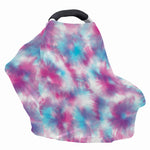 Blue And Purple Shibori Tie Dye Print Baby Seat Cover