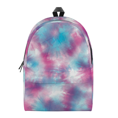 Blue And Purple Shibori Tie Dye Print Backpack