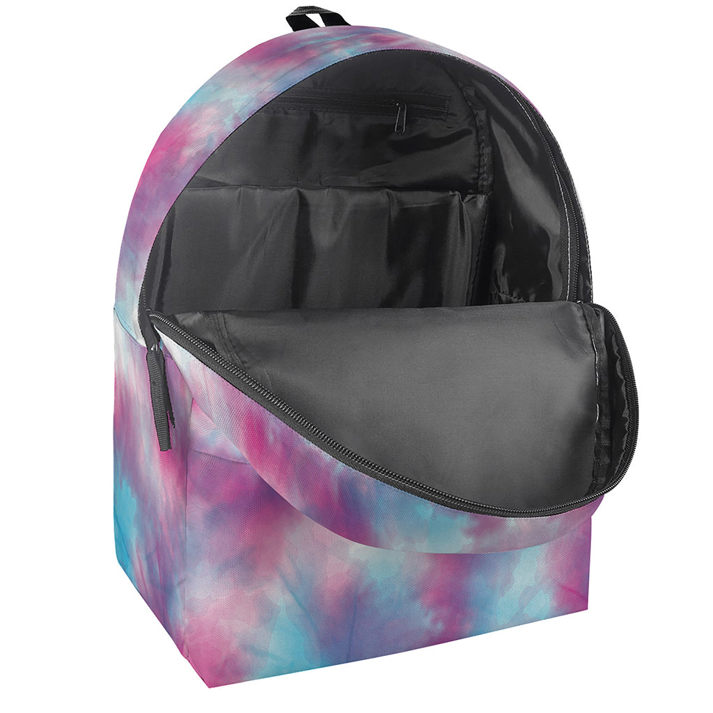 Blue And Purple Shibori Tie Dye Print Backpack