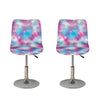 Blue And Purple Shibori Tie Dye Print Bar Stool Covers