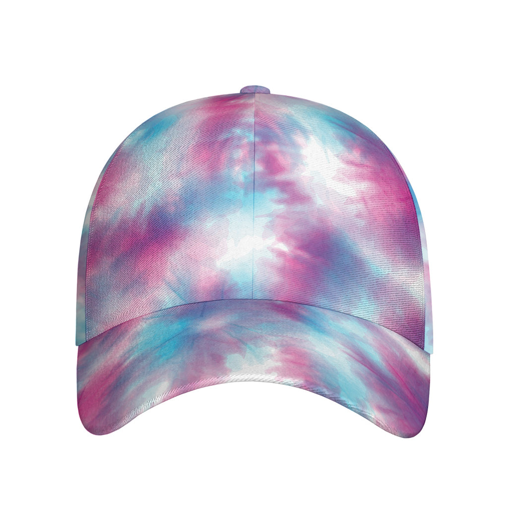 Blue And Purple Shibori Tie Dye Print Baseball Cap